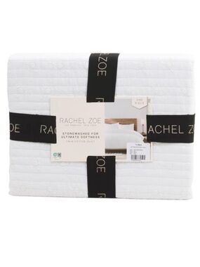 RACHEL ZOE cotton eyelet quilt